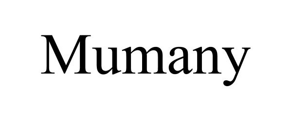 Trademark Logo MUMANY