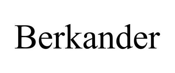 Trademark Logo BERKANDER