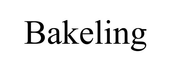 Trademark Logo BAKELING
