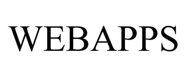 Trademark Logo WEBAPPS