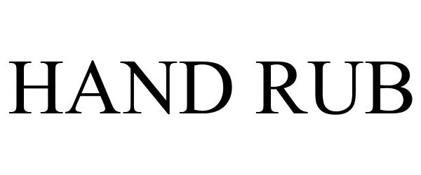 Trademark Logo HAND RUB