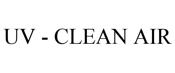 Trademark Logo UV - CLEAN AIR