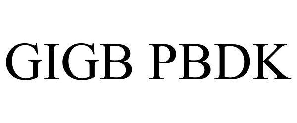 Trademark Logo GIGB PBDK