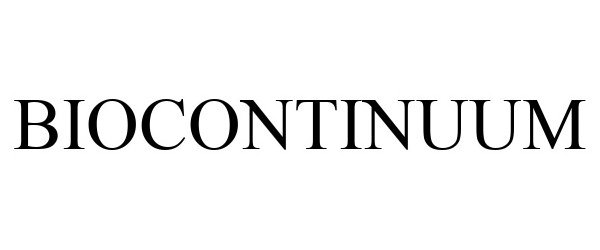 Trademark Logo BIOCONTINUUM