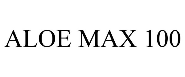 Trademark Logo ALOE MAX 100