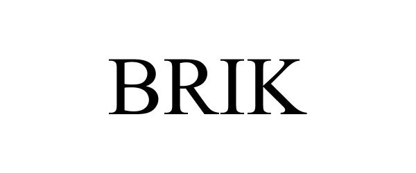 Trademark Logo BRIK