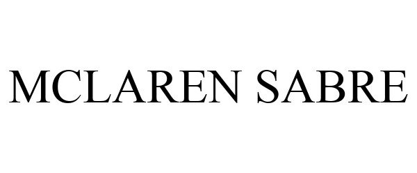 Trademark Logo MCLAREN SABRE
