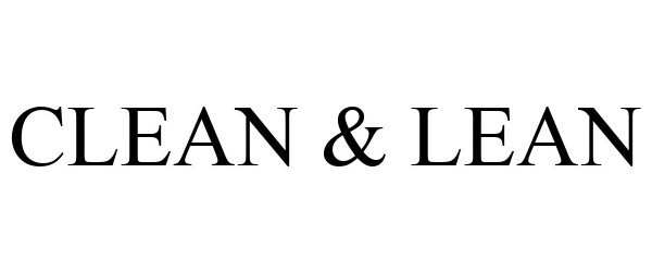  CLEAN &amp; LEAN