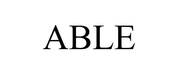 Trademark Logo ABLE