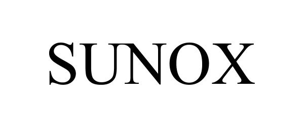 Trademark Logo SUNOX