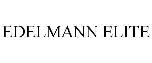 Trademark Logo EDELMANN ELITE
