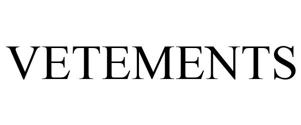 Trademark Logo VETEMENTS