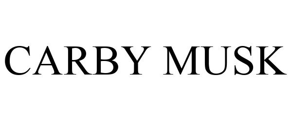 Trademark Logo CARBY MUSK