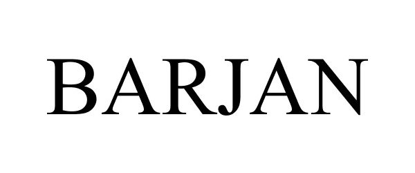 Trademark Logo BARJAN