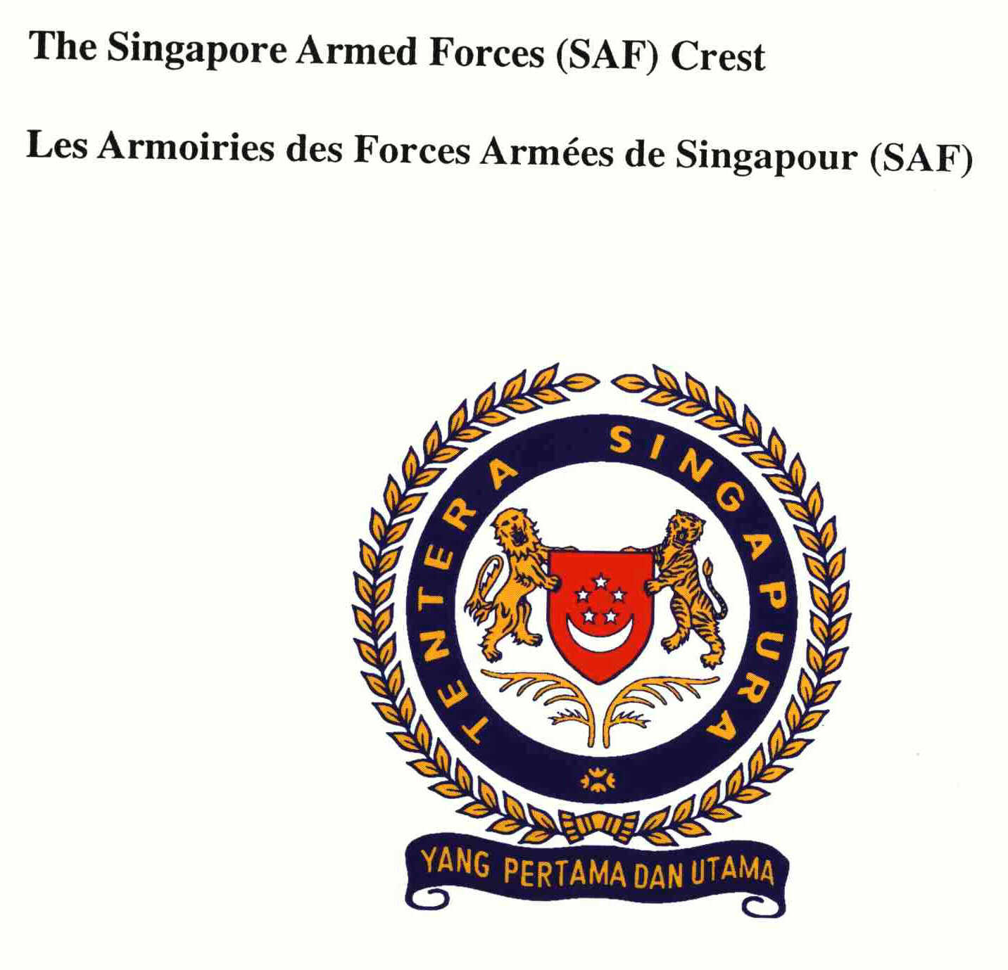 Trademark Logo THE SINGAPORE ARMED FORCE (SAF) CREST
