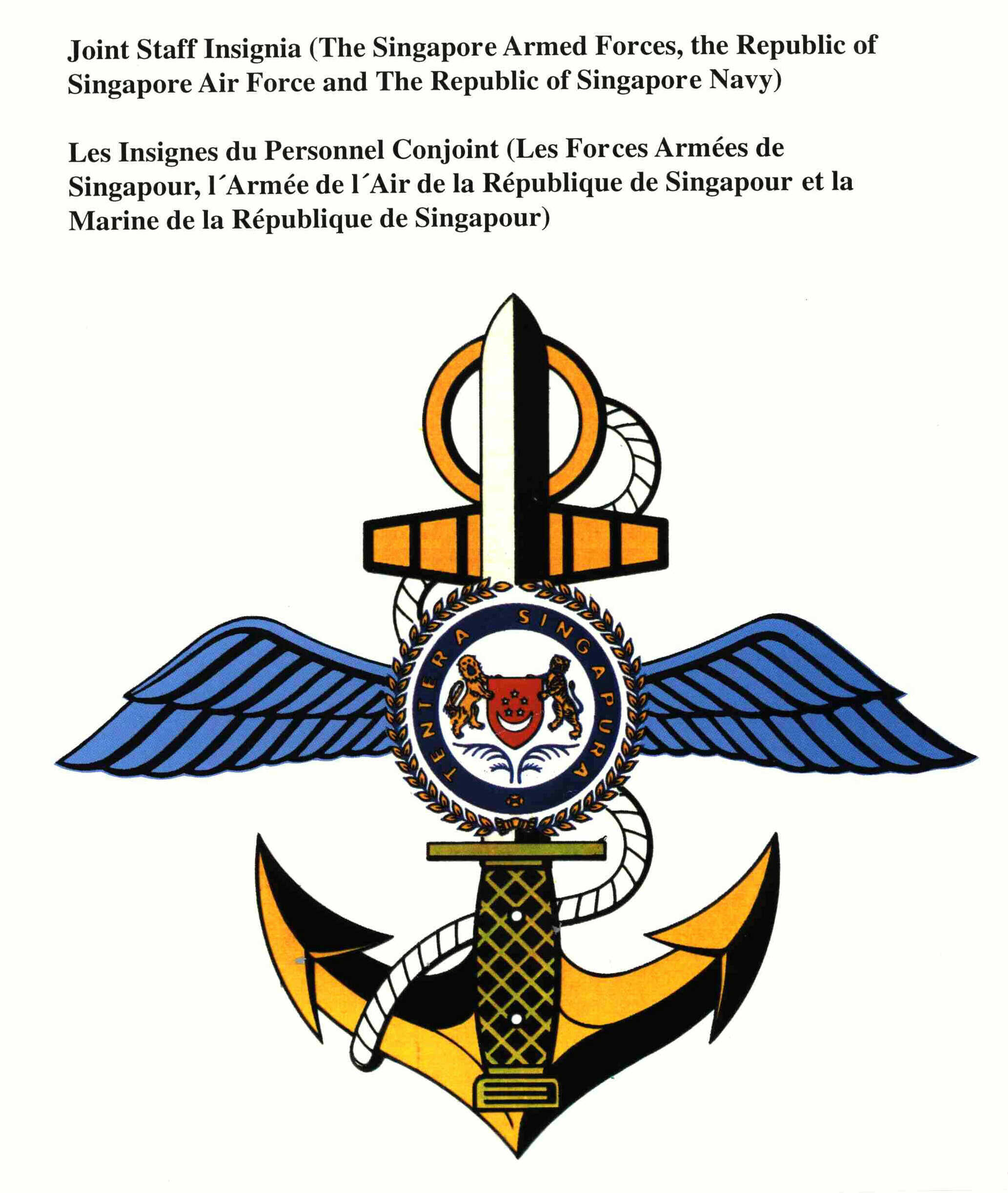 Trademark Logo JOINT STAFF INSIGNIA (THE SINGAPORE ARMED FORCES, THE REPUBLIC OF SINGAPORE AIR FORCE AND THE REPUBLIC OF SINGAPORE NAVY)
