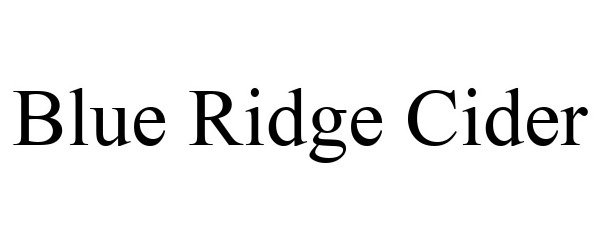  BLUE RIDGE CIDER