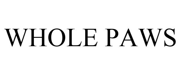 Trademark Logo WHOLE PAWS