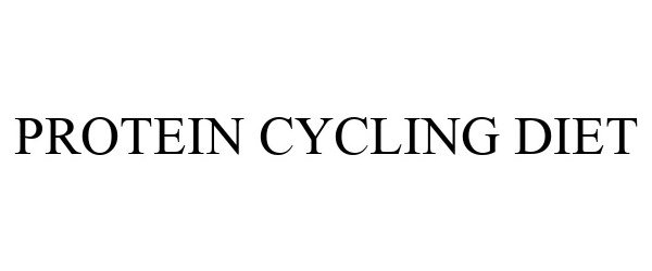 Trademark Logo PROTEIN CYCLING DIET