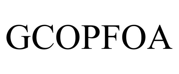 Trademark Logo GCOPFOA