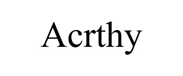 Trademark Logo ACRTHY