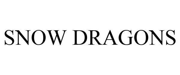 Trademark Logo SNOW DRAGONS