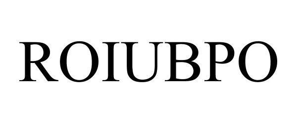 Trademark Logo ROIUBPO