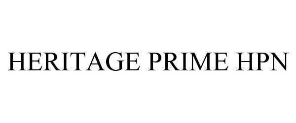 Trademark Logo HERITAGE PRIME HPN