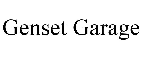Trademark Logo GENSET GARAGE
