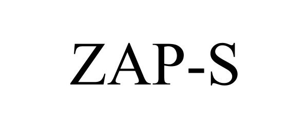 Trademark Logo ZAP-S