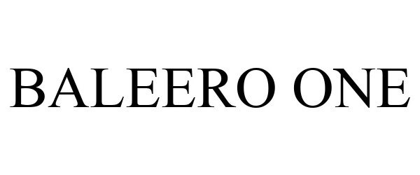 Trademark Logo BALEERO ONE