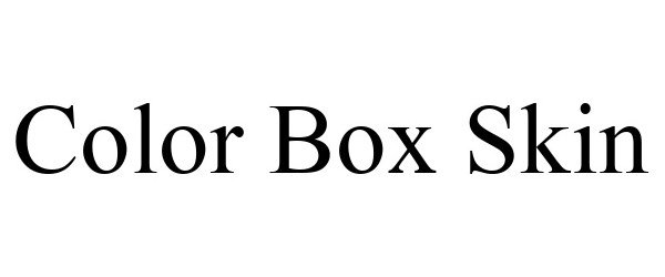 Trademark Logo COLOR BOX SKIN
