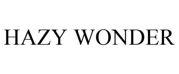 Trademark Logo HAZY WONDER