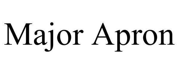 Trademark Logo MAJOR APRON