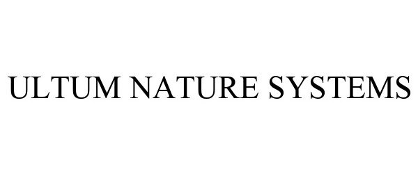  ULTUM NATURE SYSTEMS