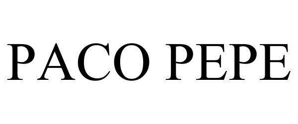 Trademark Logo PACO PEPE
