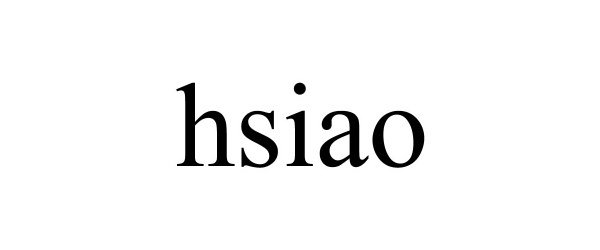 Trademark Logo HSIAO