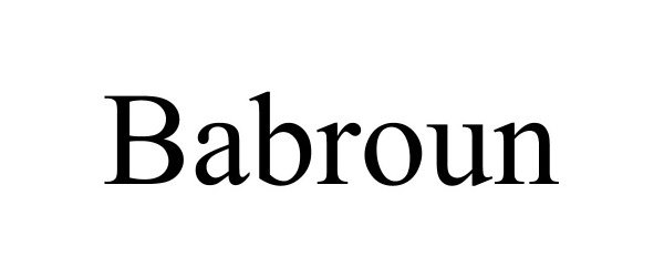 Trademark Logo BABROUN