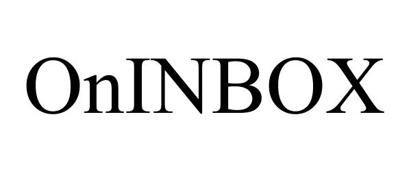 Trademark Logo ONINBOX