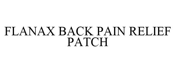  FLANAX BACK PAIN RELIEF PATCH
