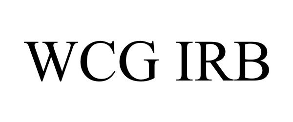 Trademark Logo WCG IRB