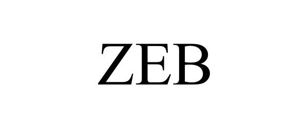Trademark Logo ZEB
