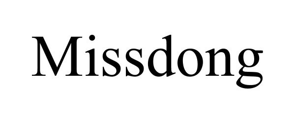 Trademark Logo MISSDONG