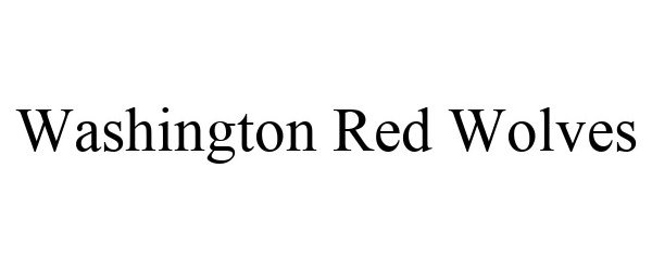  WASHINGTON RED WOLVES