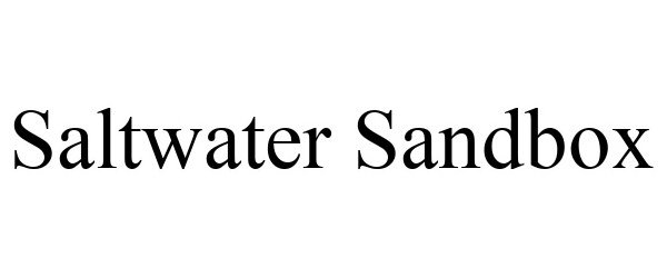 Trademark Logo SALTWATER SANDBOX