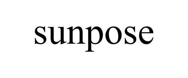 Trademark Logo SUNPOSE