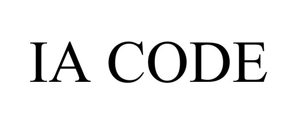 Trademark Logo IA CODE