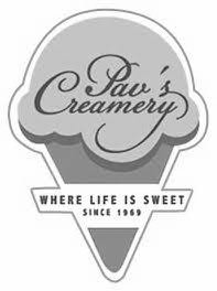 Trademark Logo PAV'S CREAMERY WHERE LIFE IS SWEET SINCE 1969