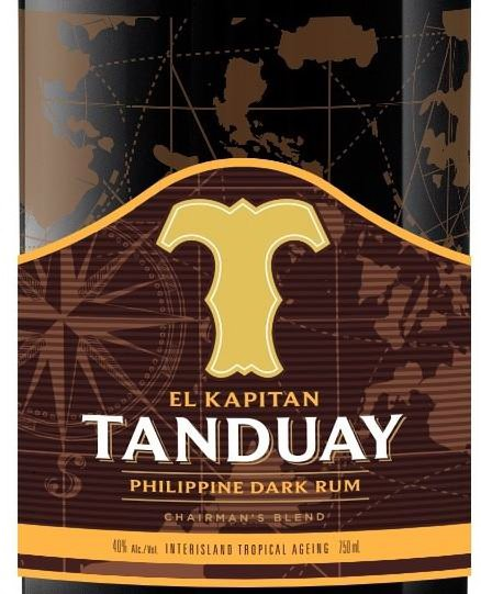 Black Polo Shirt 1854 PILIPINAS ESPECIA SPICED RUM Advertising for Tanduay  Large