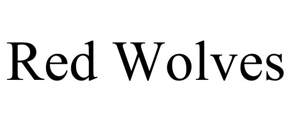 Trademark Logo RED WOLVES